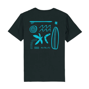 Totem Tee – black & blue